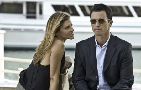 Tricia Helfer as Carla Baxter and Jeffrey Donovan as Michael Westen in 'Burn Notice'