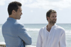 Garret Dillahunt as Simon Escher and Jeffrey Donovan as Michael Westen in 'Burn Notice'