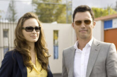 Moon Bloodgood as Michelle Paxson and Jeffrey Donovan as Michael Westen in 'Burn Notice'