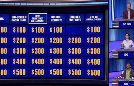 Celebrity Jeopardy clue board