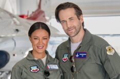 Heather Hemmess and Niall Matter in Hallmark's 'Come Fly With Me'