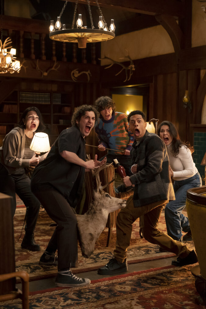 Isa Briones, Will Price, Miles McKenna, Zack Morris, and Ana Yi Puig in 'Goosebumps'