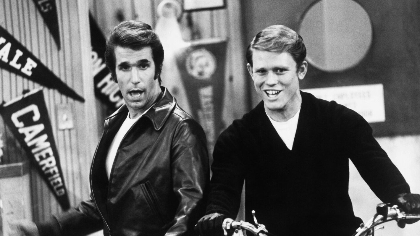 Henry Winkler and Ron Howard in 'Happy Days'