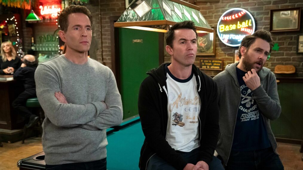 Glenn Howerton, Rob McElhenney, and Charlie Day in 'It's Always Sunny in Philadelphia' Season 16