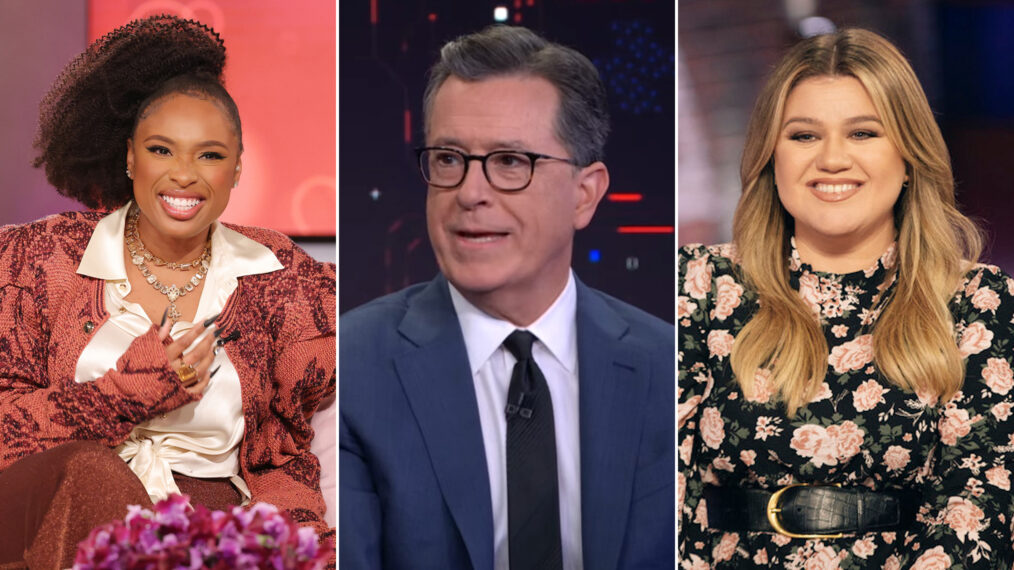 Jennifer Hudson, Stephen Colbert, and Kelly Clarkson