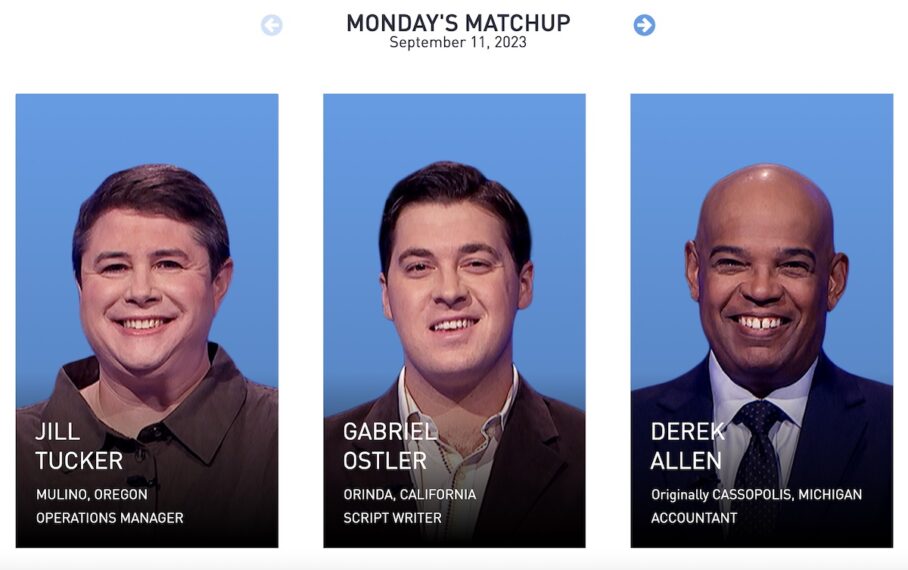 Jeopardy Second Chance Monday match up