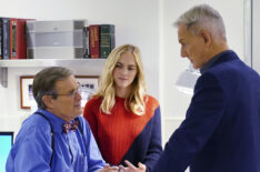 David McCallum, Emily Wickersham, and Mark Harmon in 'NCIS' - 'The Tie That Binds'