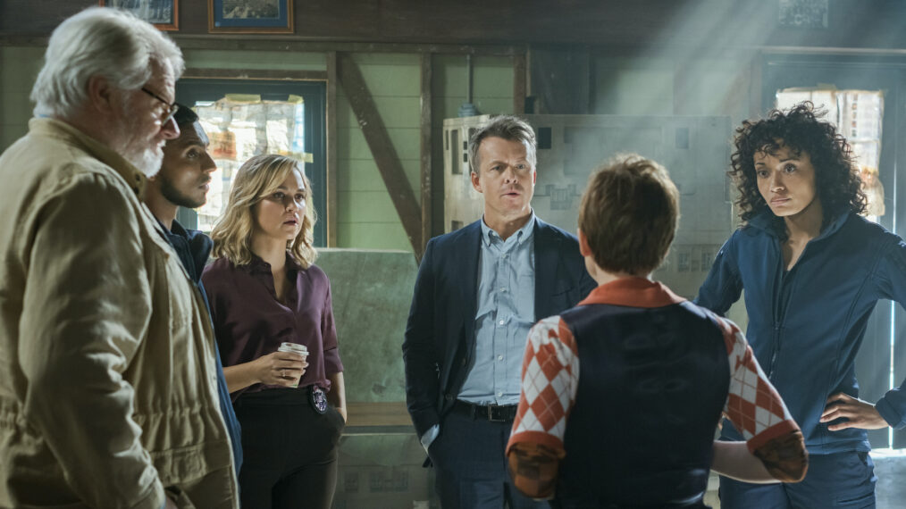 William McInnes, Sean Sagar, Tuuli Narkle, Todd Lasance, Olivia Swann, and Mavournee Hazel in 'NCIS: Sydney'