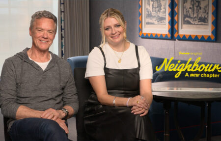 Stefan Dennis and Mischa Barton for Neighbours