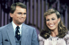 Pat Sajak and Vanna White on Wheel of Fortune in the 1980s