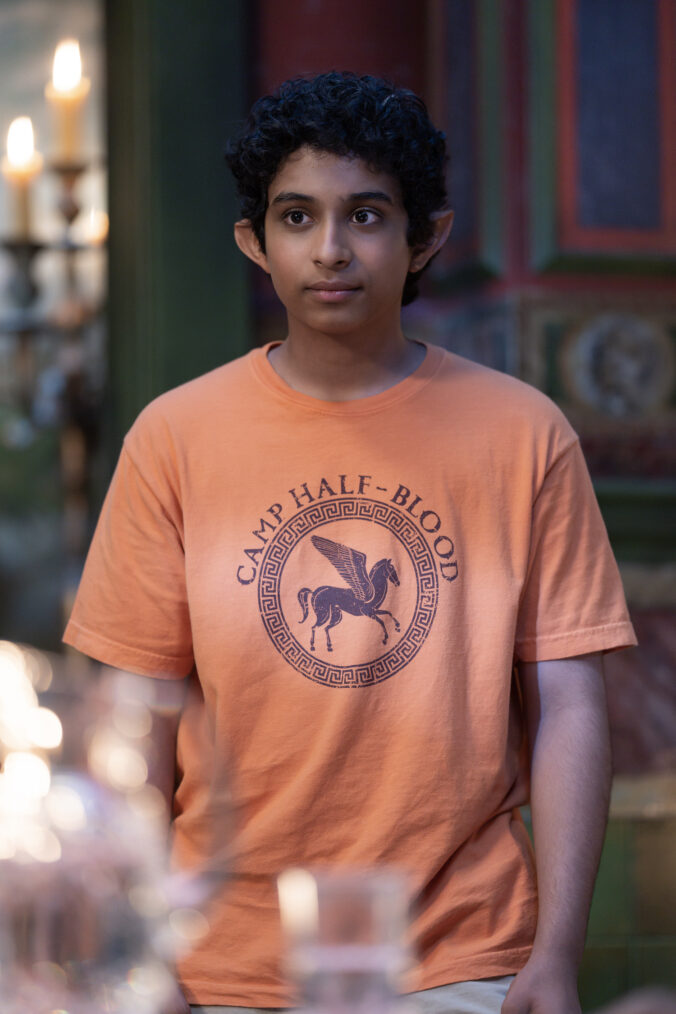 Aryan Simhadri as Grover Underwood in 'Percy Jackson and the Olympians' Season 1 Episode 2