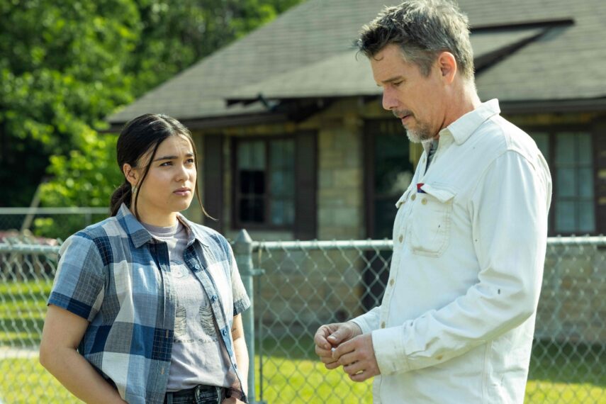 Devery Jacobs and Ethan Hawke in 'Reservation Dogs' Season 3