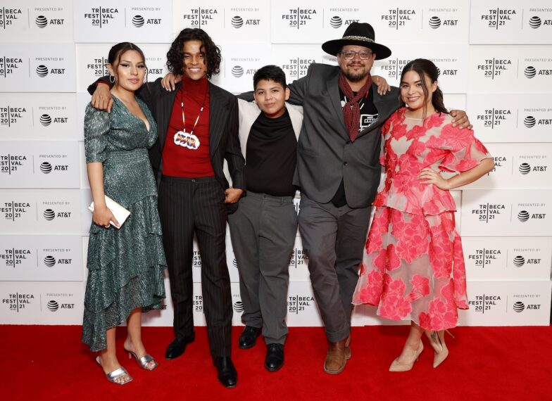 Paulina Alexis, D'Pharaoh Woon-A-Tai, Lane Factor, Sterlin Harjo, and Devery Jacobs at the Tribeca Film Festival