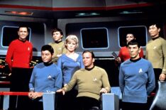 James Doohan, DeForest Kelley, Walter Koenig, Majel Barrett, William Shatner, Nichelle Nichols, Leonard Nimoy, and George Takei for 'Star Trek'