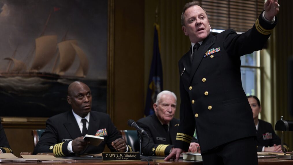 Lance Reddick and Kiefer Sutherland in 'The Caine Mutiny Court-Martial'