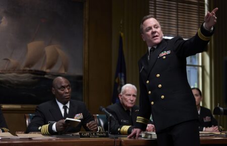 Lance Reddick and Kiefer Sutherland in 'The Caine Mutiny Court-Martial'