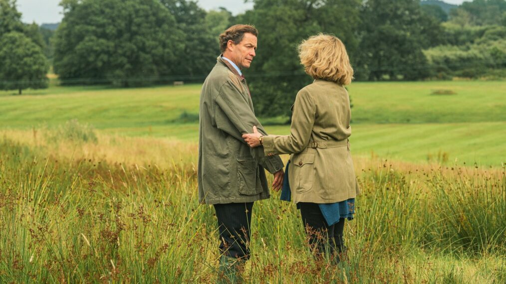 Dominic West and Olivia Williams as Charles and Camilla in 'The Crown' Season 5