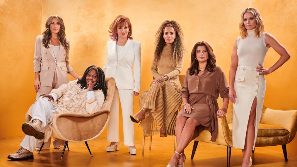 The View hosts on Season 27 - Alyssa Farah Griffin, Whoopi Goldberg, Joy Behar, Sunny Hostin, Ana Navarro, and Sara Haines