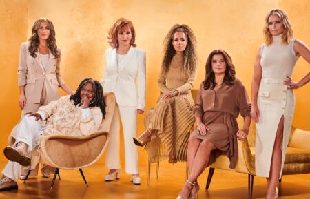 The View hosts on Season 27 - Alyssa Farah Griffin, Whoopi Goldberg, Joy Behar, Sunny Hostin, Ana Navarro, and Sara Haines