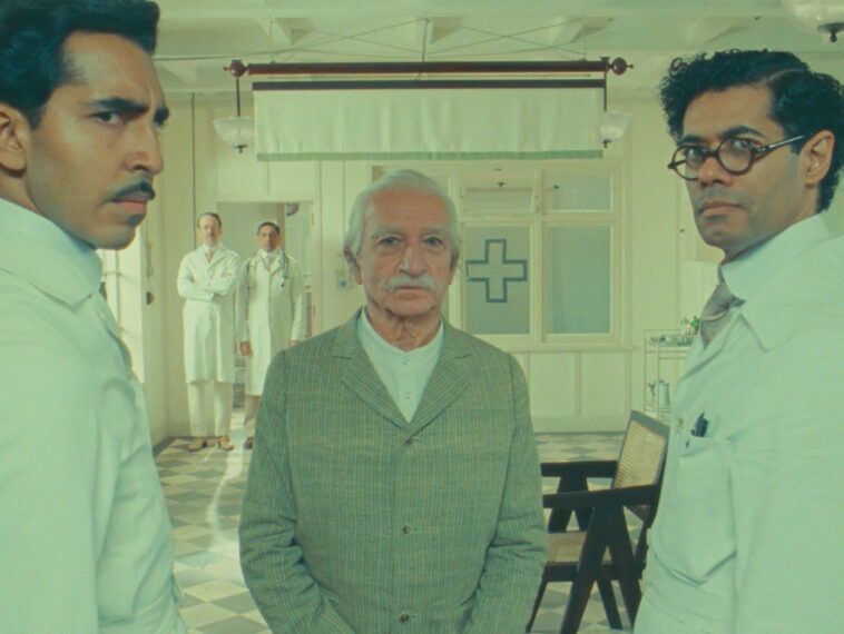 Dev Patel, Sir Ben Kingsley, and Richard Ayoade in 'The Wonderful Story of Henry Sugar'