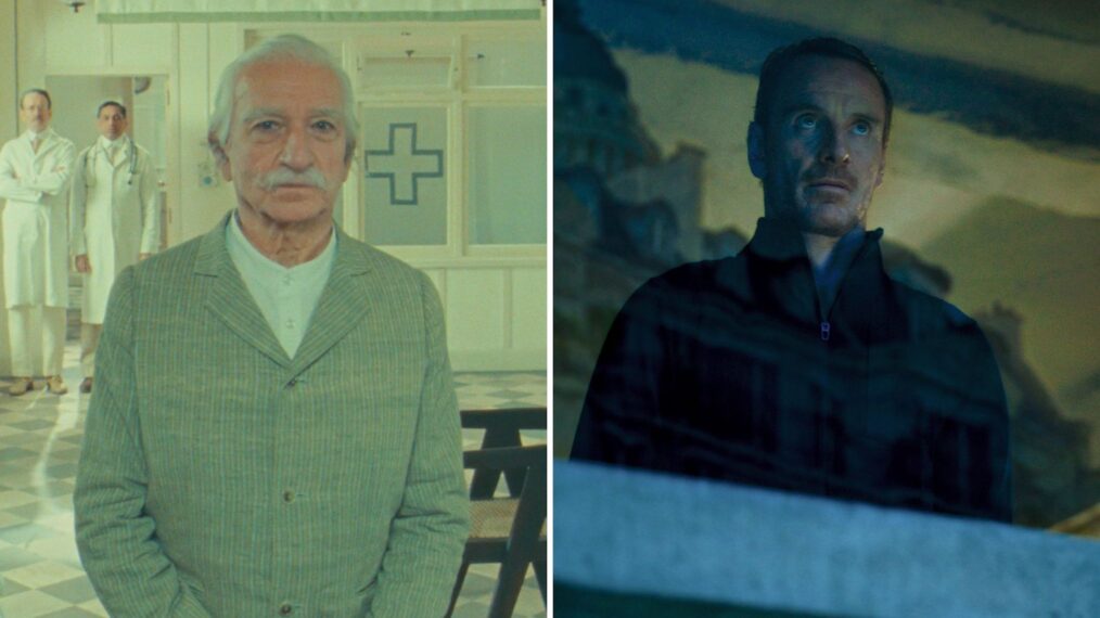 Ben Kingsley in 'The Wonderful Story of Henry Sugar' (L); Michael Fassbender in 'The Killer' (R)