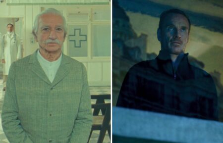 Ben Kingsley in 'The Wonderful Story of Henry Sugar' (L); Michael Fassbender in 'The Killer' (R)