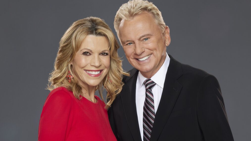 Vanna White and Pat Sajak on Wheel of Fortune