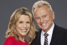 Vanna White and Pat Sajak on Wheel of Fortune