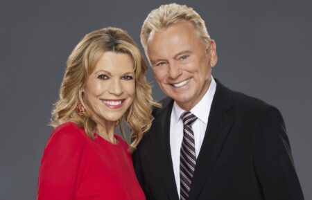 Vanna White and Pat Sajak on Wheel of Fortune