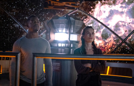 Stephan James and Lena Headey in 'Beacon 23'