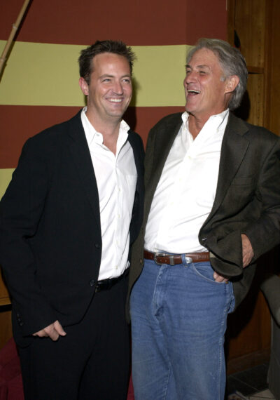 Matthew Perry and his dad, John Bennett Perry during Matthew Perry Teams up with His Father to produce 'The Whole Banana' at Alto Polato in West Hollywood