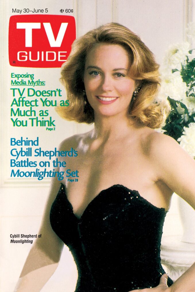 Cybill Shepherd of Moonlighting on TV Guide cover - May 30 - June 5, 1987