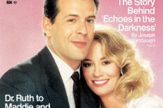 Cybill Shepherd and Bruce Willis of Moonlighting on TV Guide cover - October 24-30, 1987