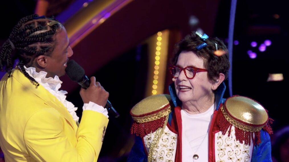 Nick Cannon and Billie Jean King on 'The Masked Singer'