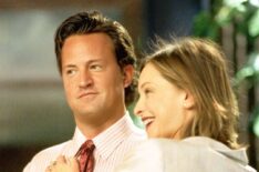 Matthew Perry as lawyer Todd Merrick and Calista Flockhart in 'Ally McBeal'