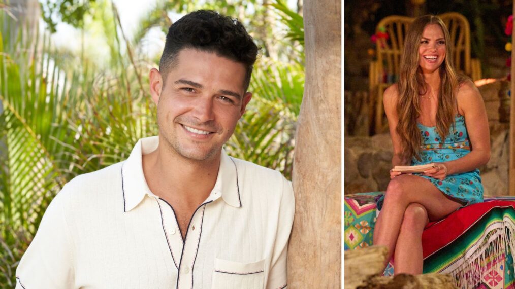 Wells Adams (L) and Hannah Brown (R) in 'Bachelor in Paradise' Season 9