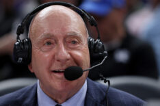 ESPN analyst Dick Vitale calls the game between the Kentucky Wildcats and the Michigan State Spartans during the Champions Classic at Gainbridge Fieldhouse on November 15, 2022 in Indianapolis, Indiana