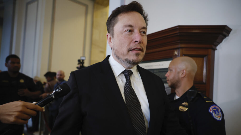 Elon Musk arrives for the 'AI Insight Forum' outside the Kennedy Caucus Room in the Russell Senate Office Building on Capitol Hill on September 13, 2023 in Washington, DC
