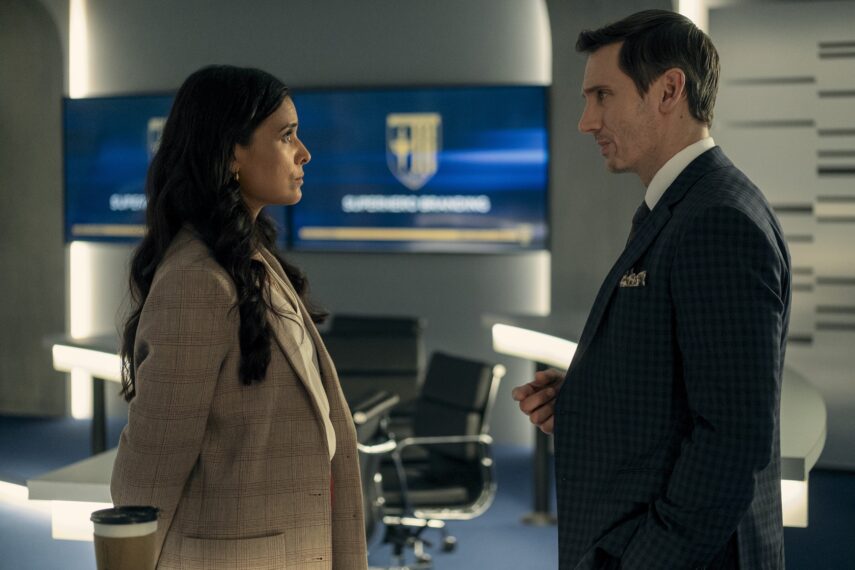 Shelley Conn und Derek Wilson in „Gen V“ 