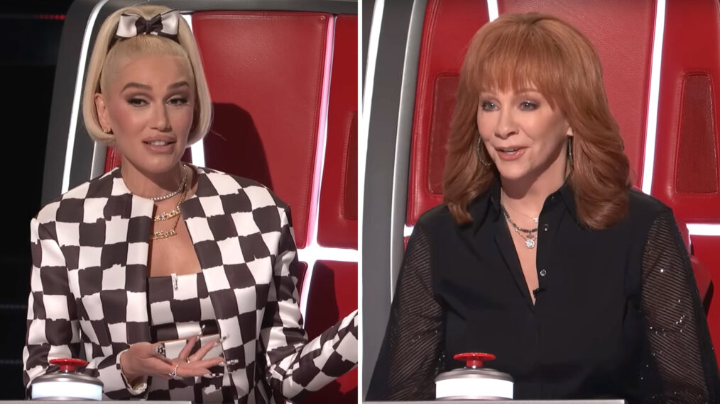 Gwen Stefani and Reba McEntire on The Voice