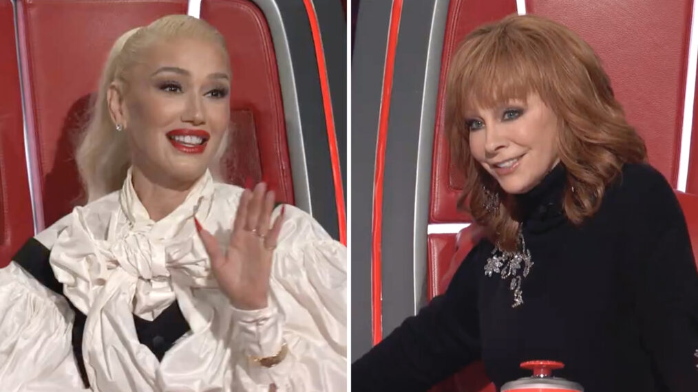 Gwen Stefani and Reba McEntire on The Voice