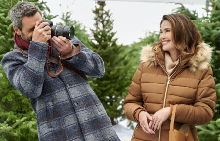 Dan Payne and Teri Hatcher in 'How to Fall in Love by the Holidays'