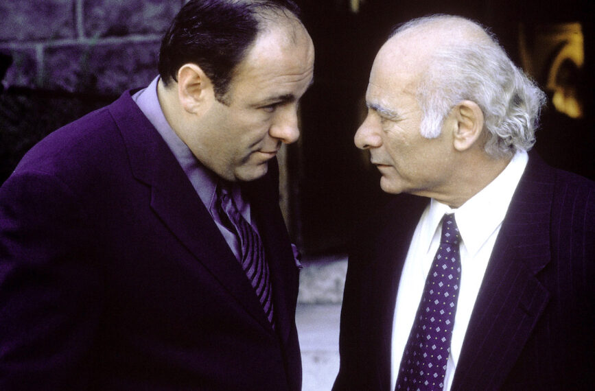 James Gandolfini and Burt Young in The Sopranos