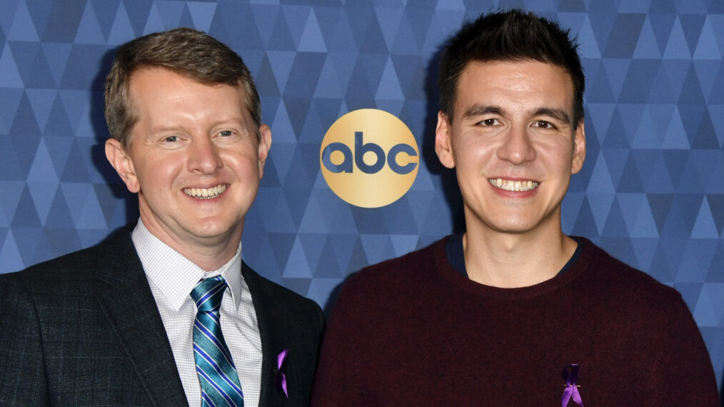 Ken Jennings, James Holzhauer attend the ABC Television's Winter Press Tour 2020 at The Langham Huntington, Pasadena on January 08, 2020 in Pasadena, California