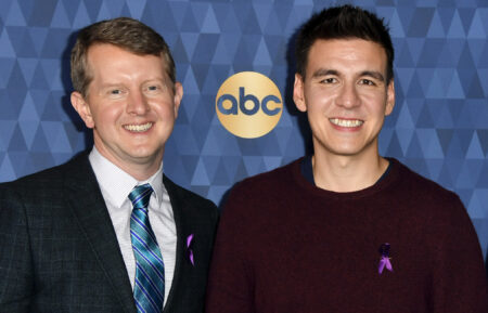 Ken Jennings, James Holzhauer attend the ABC Television's Winter Press Tour 2020 at The Langham Huntington, Pasadena on January 08, 2020 in Pasadena, California