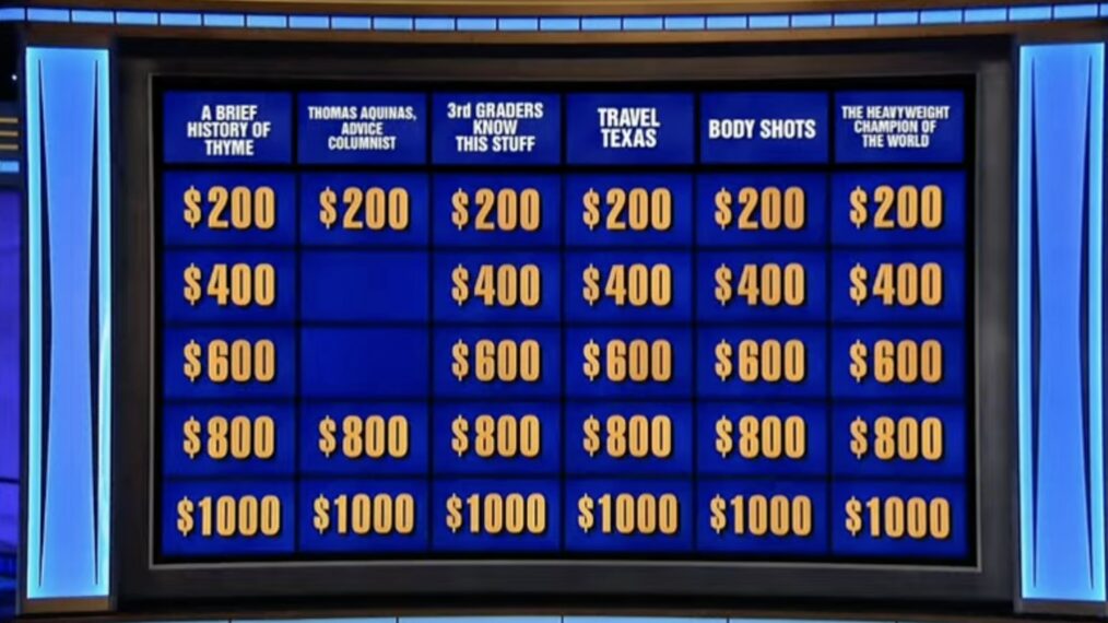 'Jeopardy' October 9