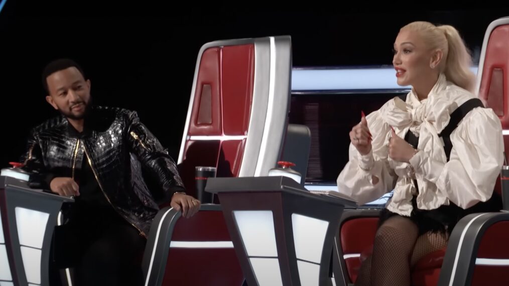 John Legend and Gwen Stefani on The Voice