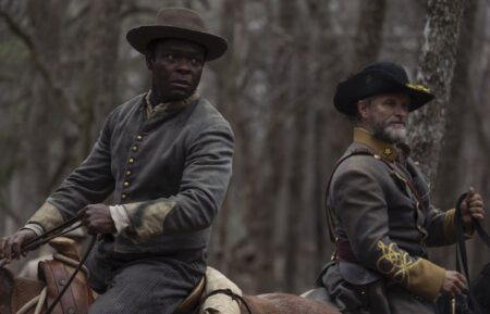 David Oyelowo as Bass Reeves and Shea Whigham as George Reeves in 'Lawmen: Bass Reeves' on Paramount+