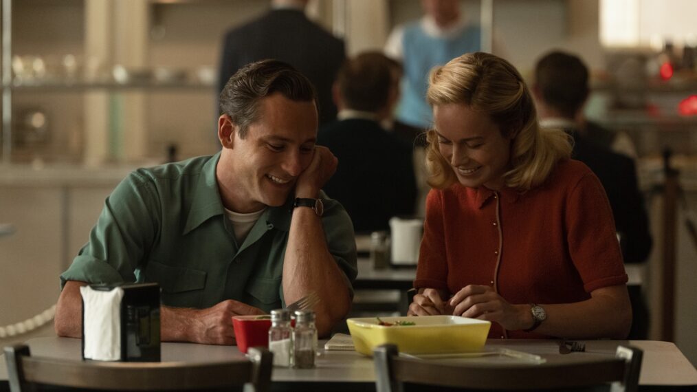 Lewis Pullman and Brie Larson in 'Lessons in Chemistry'