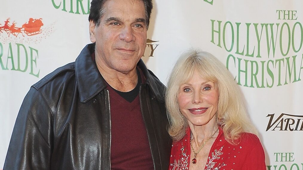 Lou Ferrigno and his wife Carla at holiday parade